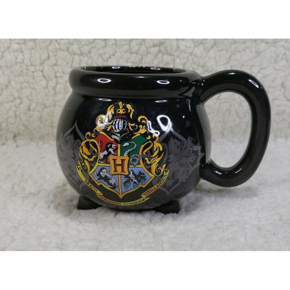 Silver Buffalo Warner Bros Harry Potter Hogwarts School Crest Cauldron Ceramic